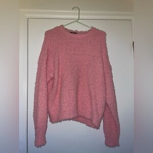 Cozy Pink Women's Bubble Knit Sweater